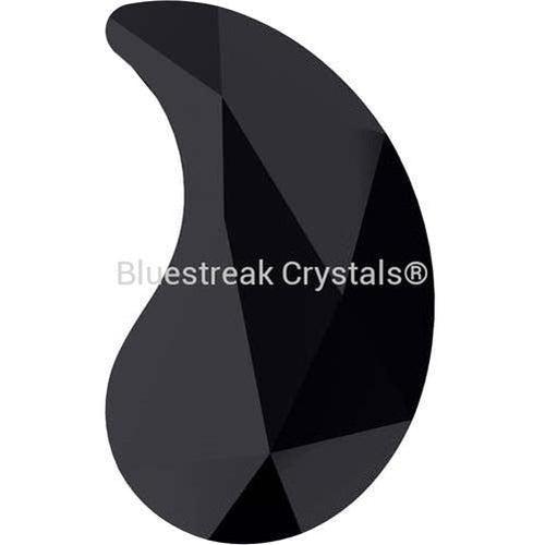Serinity Hotfix Flat Back Crystals Paisley Y (2365) Jet-Serinity Hotfix Flatback Crystals-6x3.7mm - Pack of 6-Bluestreak Crystals