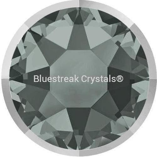 Serinity Hotfix Flat Back Crystals Round Rimmed (2078/I) Black Diamond & Crystal Light Chrome-Serinity Hotfix Flatback Crystals-SS16 (4.7mm) - Pack of 50-Bluestreak Crystals