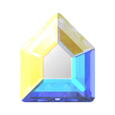 Serinity Hotfix Flat Back Crystals Small Pentagon (2775) Crystal AB - Bluestreak Crystals