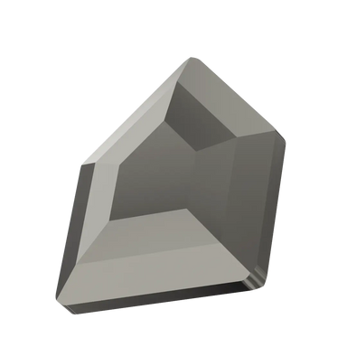 Serinity Hotfix Flat Back Crystals Small Pentagon (2775) Jet Hematite - Bluestreak Crystals