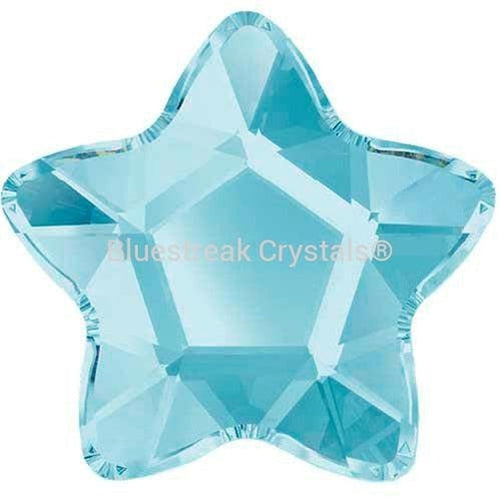 Serinity Hotfix Flat Back Crystals Star Flower (2754) Aquamarine-Serinity Hotfix Flatback Crystals-4mm - Pack of 10-Bluestreak Crystals
