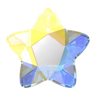 Swarovski Flat Back Crystals Non Hotfix Star Flower (2754) Crystal AB - Bluestreak Crystals