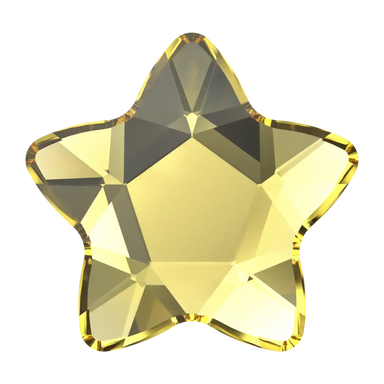 Serinity Hotfix Flat Back Crystals Star Flower (2754) Light Topaz - Bluestreak Crystals
