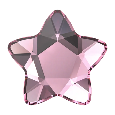 Swarovski Flat Back Crystals Non Hotfix Star Flower (2754) Rose - Bluestreak Crystals