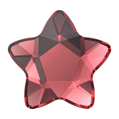 Serinity Hotfix Flat Back Crystals Star Flower (2754) Scarlet - Bluestreak Crystals