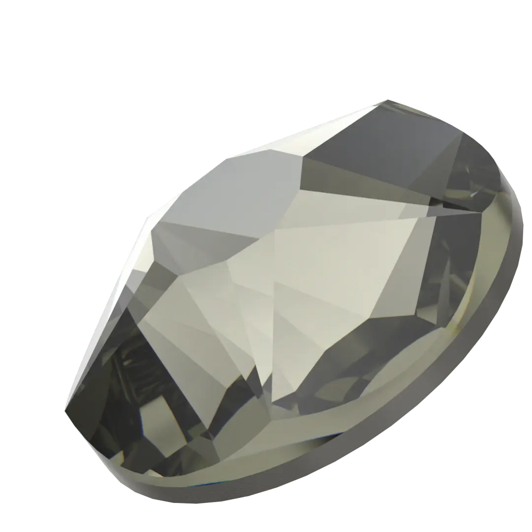 Serinity Hotfix Flat Back Crystals Star Rose (2100) Black Diamond - Bluestreak Crystals