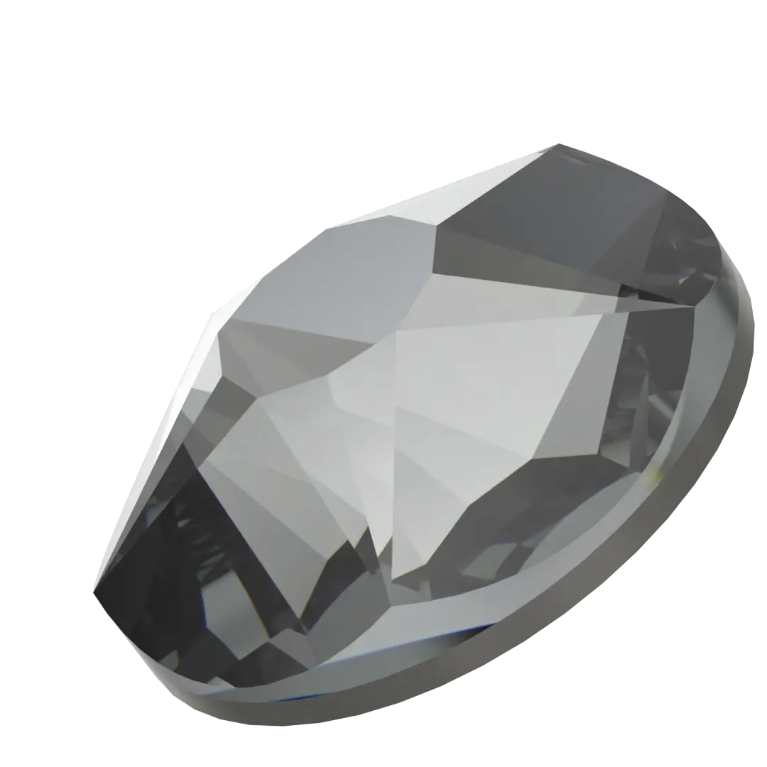 Serinity Hotfix Flat Back Crystals Star Rose (2100) Crystal Silver Night - Bluestreak Crystals