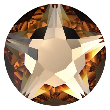 Serinity Hotfix Flat Back Crystals Star Rose (2100) Light Colorado Topaz - Bluestreak Crystals