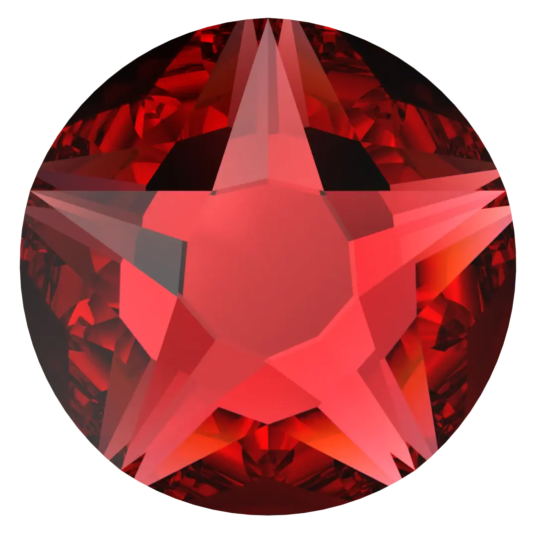 Serinity Hotfix Flat Back Crystals Star Rose (2100) Light Siam - Bluestreak Crystals