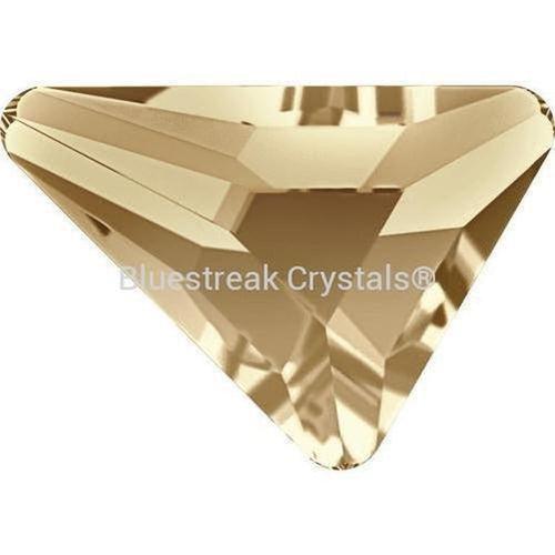Serinity Hotfix Flat Back Crystals Triangle Scalene (2739) Crystal Golden Shadow-Serinity Hotfix Flatback Crystals-5.8x5.3mm - Pack of 10-Bluestreak Crystals