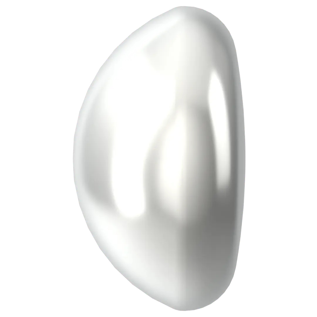 Swarovski Pearls Cabochon (5817) Crystal Moonlight - Bluestreak Crystals