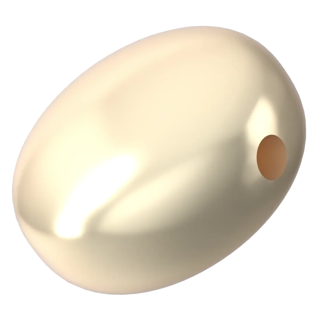 Serinity Pearls Coin (5860) Crystal Cream - Bluestreak Crystals