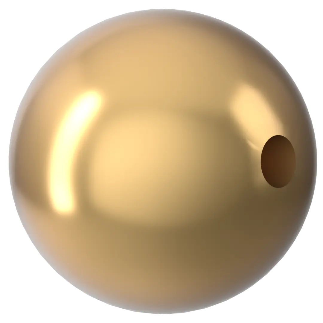 Swarovski Pearls Round Half Drilled (5818) Crystal Bright Gold - Bluestreak Crystals