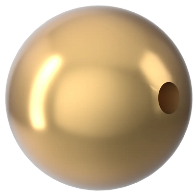 Swarovski Pearls Round Half Drilled (5818) Crystal Bright Gold - Bluestreak Crystals