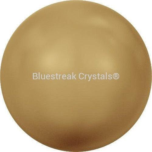 Serinity Pearls Round Half Drilled (5818) Crystal Bright Gold-Serinity Pearls-3mm - Pack of 10-Bluestreak Crystals