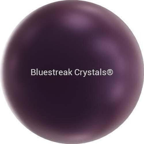 Serinity Pearls Round Half Drilled (5818) Crystal Elderberry-Serinity Pearls-6mm - Pack of 10-Bluestreak Crystals