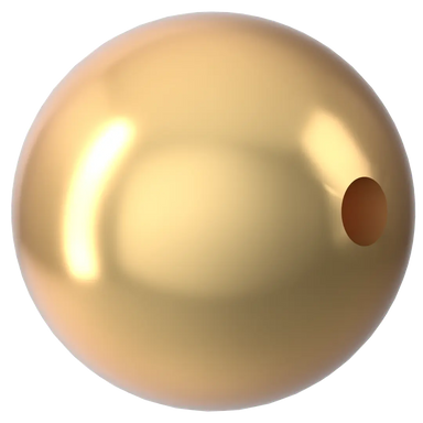 Swarovski Pearls Round Half Drilled (5818) Crystal Gold - Bluestreak Crystals
