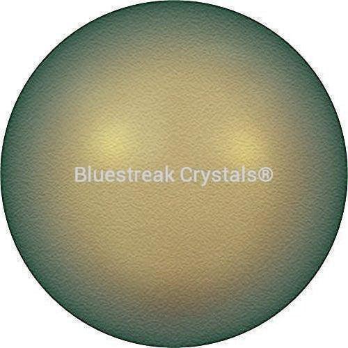 Serinity Pearls Round Half Drilled (5818) Crystal Iridescent Green-Serinity Pearls-6mm - Pack of 10-Bluestreak Crystals