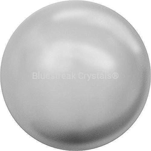 Serinity Pearls Round Half Drilled (5818) Crystal Light Grey-Serinity Pearls-3mm - Pack of 10-Bluestreak Crystals