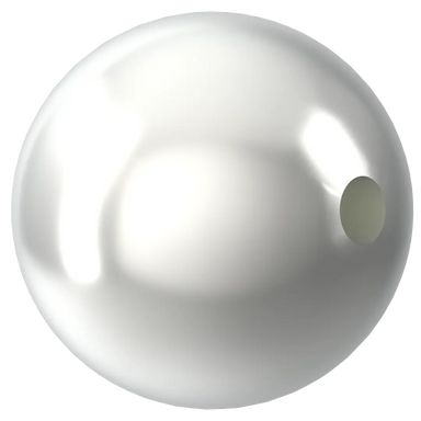 Swarovski Pearls Round Half Drilled (5818) Crystal Moonlight - Bluestreak Crystals