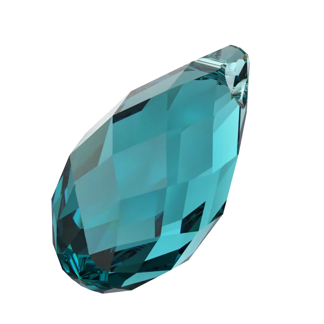 Serinity Pendants Briolette (6010) Blue Zircon - Bluestreak Crystals