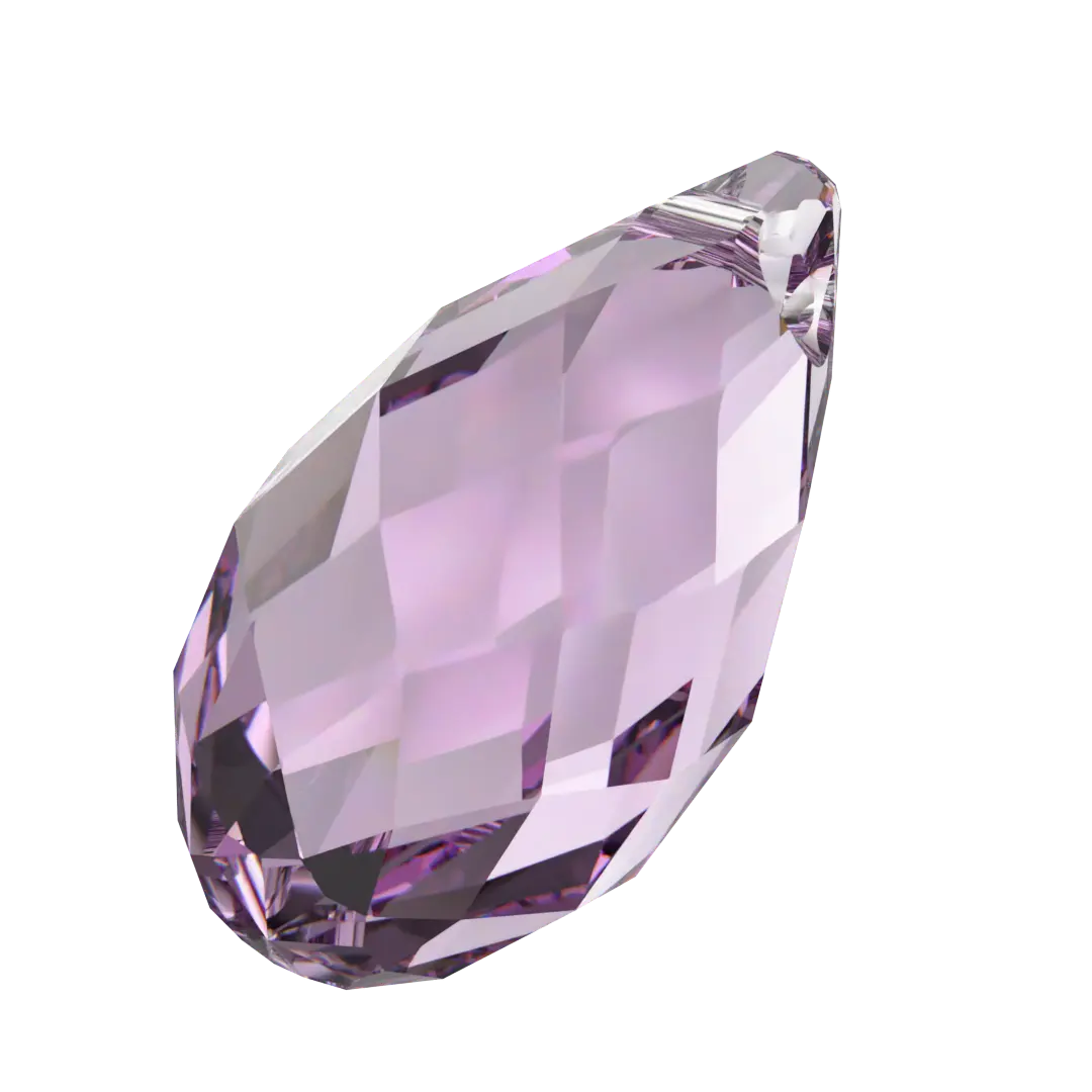 Serinity Pendants Briolette (6010) Light Amethyst - Bluestreak Crystals