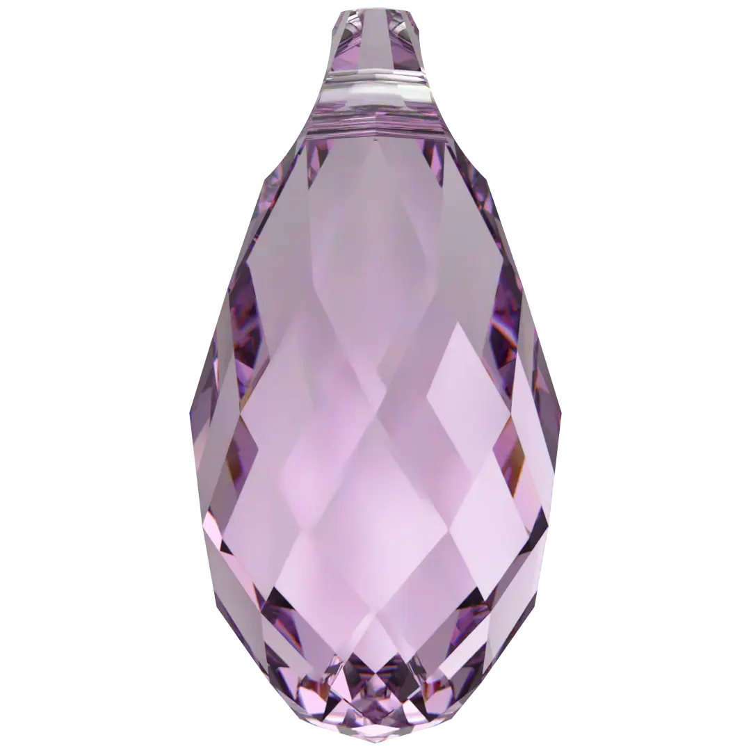 Serinity Pendants Briolette (6010) Light Amethyst - Bluestreak Crystals