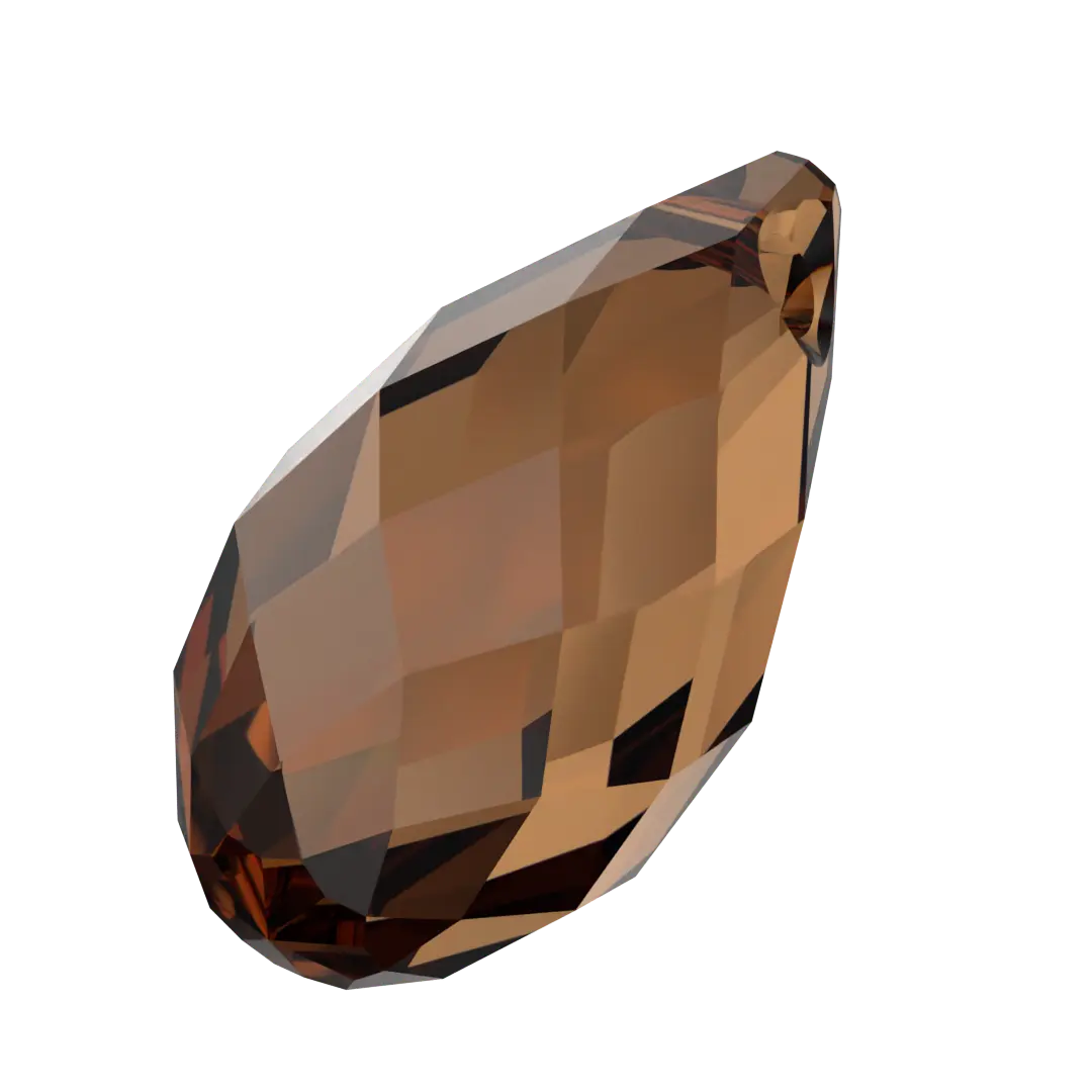 Serinity Pendants Briolette (6010) Smoked Amber - Bluestreak Crystals