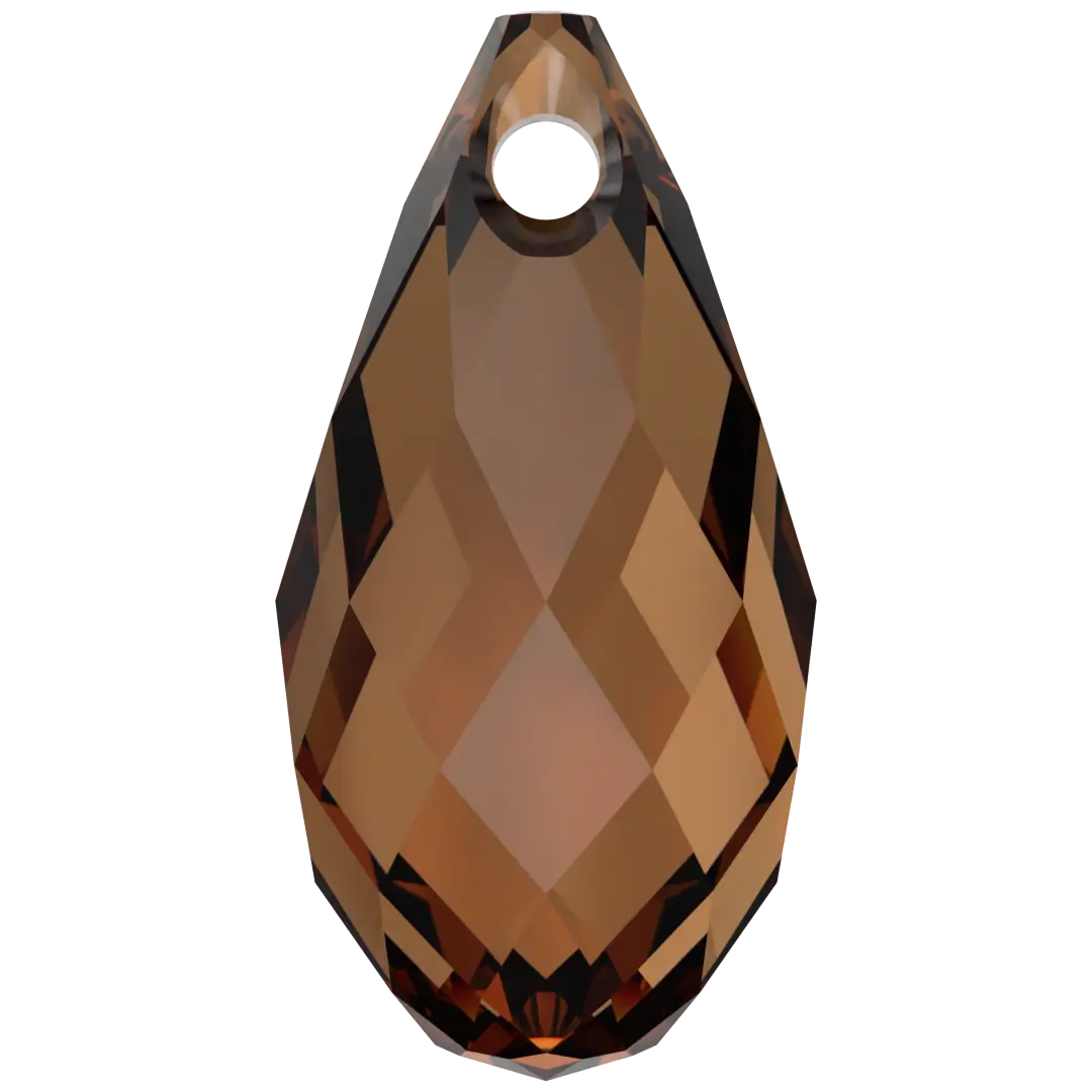 Serinity Pendants Briolette (6010) Smoked Amber - Bluestreak Crystals