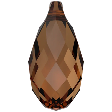 Serinity Pendants Briolette (6010) Smoked Amber - Bluestreak Crystals