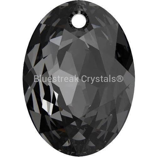 Serinity Pendants Elliptic Cut (6438) Crystal Silver Night-Serinity Pendants-9mm - Pack of 4-Bluestreak Crystals