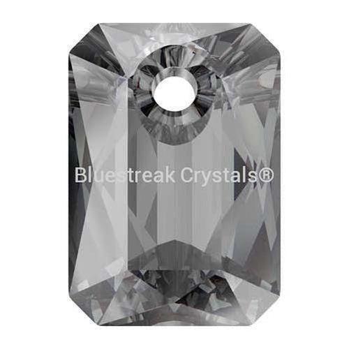 Serinity Pendants Emerald Cut (6435) Crystal Silver Night-Serinity Pendants-9mm - Pack of 4-Bluestreak Crystals