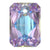 Serinity Pendants Emerald Cut (6435) Crystal Vitrail Light P-Serinity Pendants-9mm - Pack of 4-Bluestreak Crystals