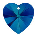 Swarovski Pendants Xilion Heart (6228) Crystal Bermuda Blue P - Bluestreak Crystals