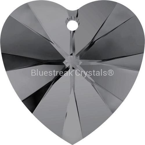 Serinity Pendants Heart (6228) Crystal Silver Night-Serinity Pendants-10.3x10mm - Pack of 4-Bluestreak Crystals