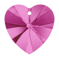 Swarovski Pendants Xilion Heart (6228) Fuchsia - Bluestreak Crystals