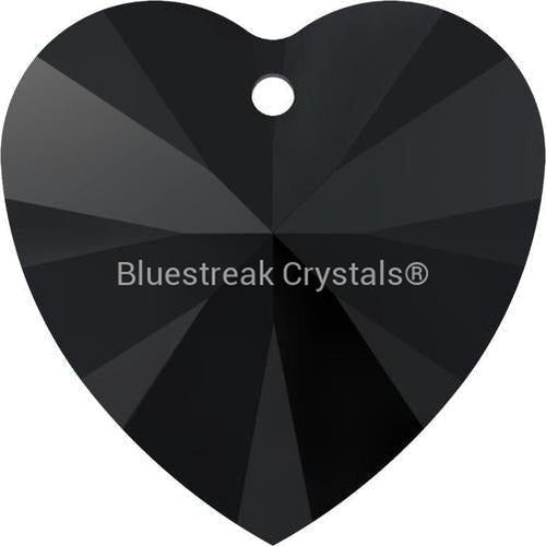 Serinity Pendants Heart (6228) Jet-Serinity Pendants-10.3x10mm - Pack of 4-Bluestreak Crystals