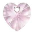Swarovski Pendants Xilion Heart (6228) Light Rose - Bluestreak Crystals