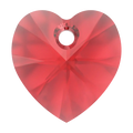 Swarovski Pendants Xilion Heart (6228) Light Siam - Bluestreak Crystals
