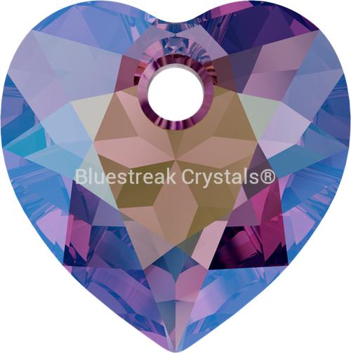 Serinity Pendants Heart Cut (6432) Amethyst Shimmer-Serinity Pendants-8mm - Pack of 4-Bluestreak Crystals
