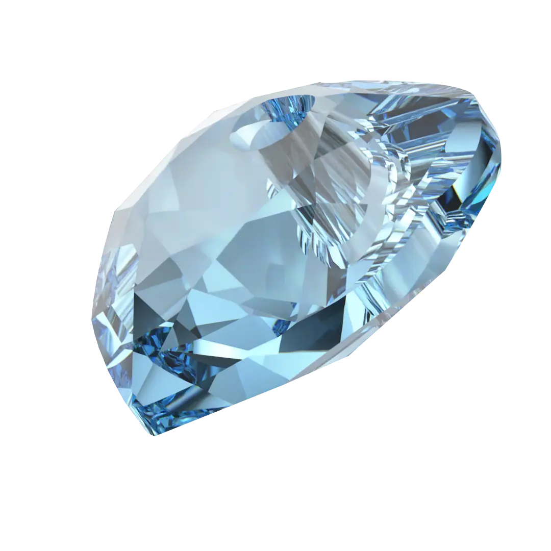 Serinity Pendants Heart Cut (6432) Aquamarine - Bluestreak Crystals