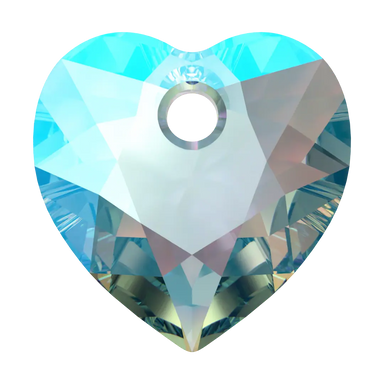 Serinity Pendants Heart Cut (6432) Aquamarine Shimmer - Bluestreak Crystals