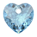Serinity Pendants Heart Cut (6432) Aquamarine - Bluestreak Crystals