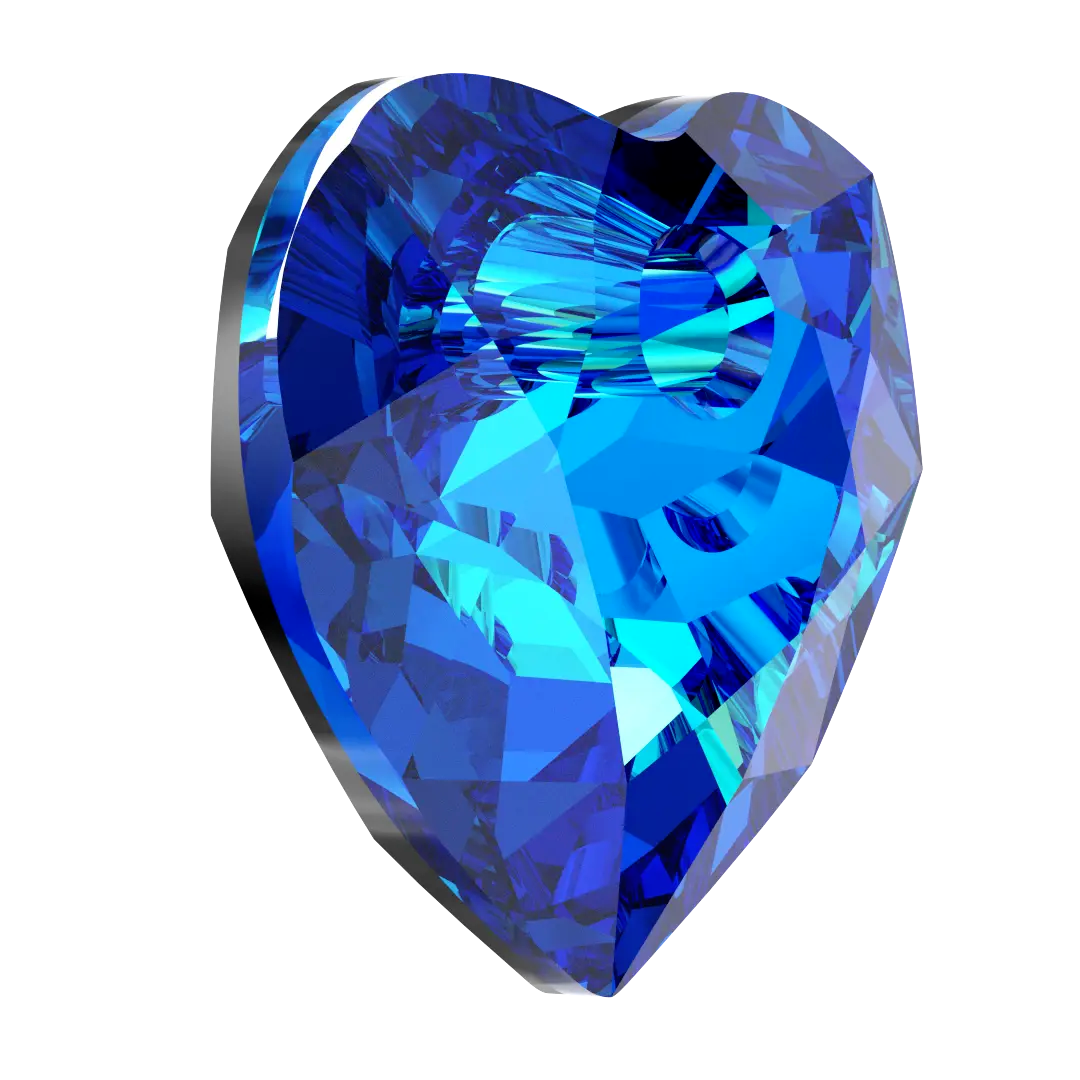 Serinity Pendants Heart Cut (6432) Crystal Bermuda Blue P - Bluestreak Crystals
