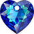 Serinity Pendants Heart Cut (6432) Crystal Bermuda Blue P-Serinity Pendants-8mm - Pack of 4-Bluestreak Crystals