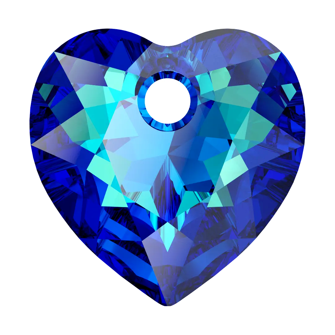 Serinity Pendants Heart Cut (6432) Crystal Bermuda Blue P - Bluestreak Crystals