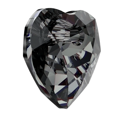 Serinity Pendants Heart Cut (6432) Crystal Silver Night - Bluestreak Crystals