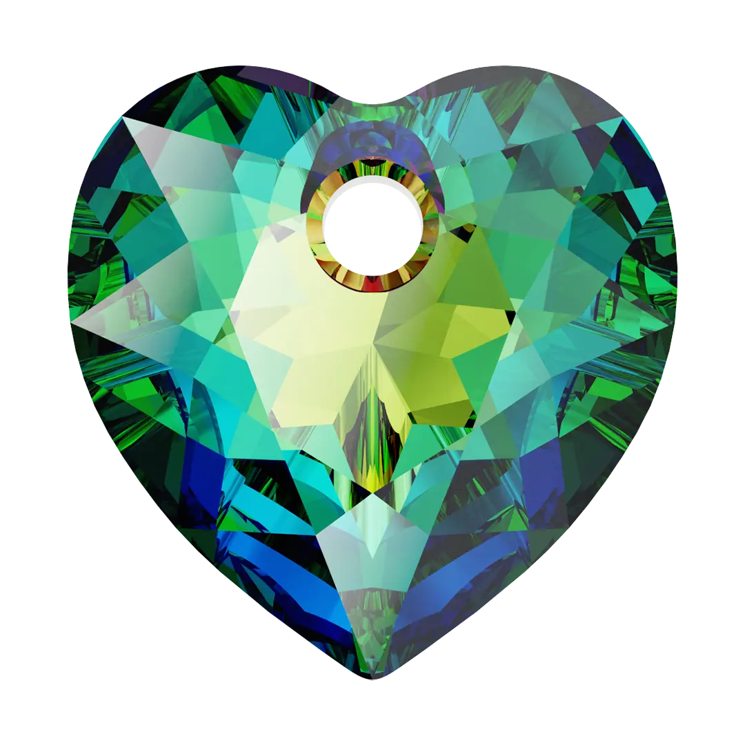 Serinity Pendants Heart Cut (6432) Crystal Vitrail Medium P - Bluestreak Crystals