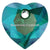 Serinity Pendants Heart Cut (6432) Emerald Shimmer-Serinity Pendants-10.5mm - Pack of 2-Bluestreak Crystals