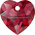 Serinity Pendants Heart Cut (6432) Scarlet-Serinity Pendants-8mm - Pack of 4-Bluestreak Crystals